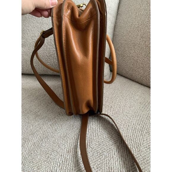 Fossil Ryder Brown Cowhide Leather Double Handles Satchel/Crossbody/Shoulder Bag - Picture 8 of 13